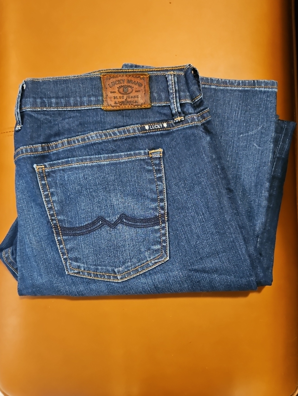 Lucky Brand Women's Dark Blue Straight Jeans